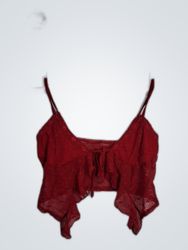 Unbranded Red Lace Camisole Top