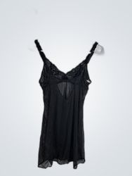 Black Lace Trim Camisole Top