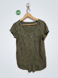 Lucky Brand Embroidered V-Neck T-Shirt