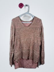 Pink Sequin Knit Sweater