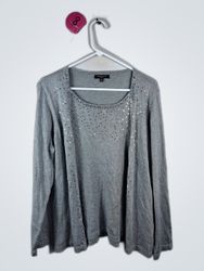 Notations Sequin Knit Cardigan