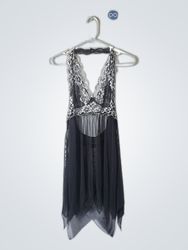 Unbranded Black Lace Slip Dress