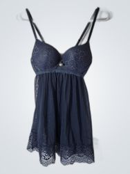 Daisy Lingerie Navy Lace Babydoll