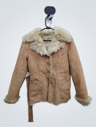 Daniel Benjamin Suede Fur Trim Jacket