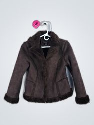 Style & Co. Suede Fur Trim Jacket