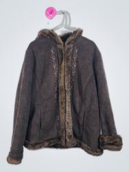 White Stag Suede Hooded Jacket