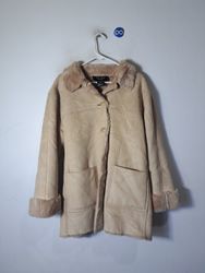 Fuda New York Beige Faux Shearling Coat