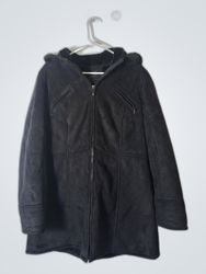 Braetan Black Hooded Coat
