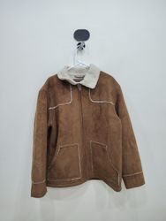 Old Navy Vintage Brown Suede Jacket