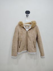 Maurices Suede Fur Hood Jacket