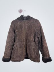 Croft & Barrow Suede Hooded Jacket