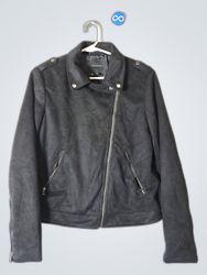 Banana Republic Black Faux Suede Biker Jacket