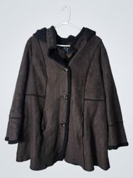 George Classics Plus Brown Suede Sherpa Lined Hood..