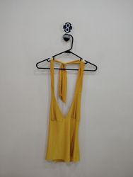 Check it Out Yellow Halter Neck Dress