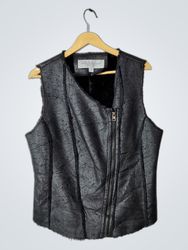 Marc New York Andrew Marc Black Faux Leather Vest