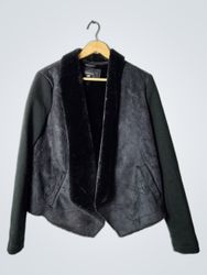 Ann Taylor Faux Suede & Fur Collar Jacket