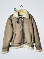 Forever 21 Men's Faux Shearling Aviator Jacket