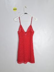Victoria's Secret Red Lace Slip Dress