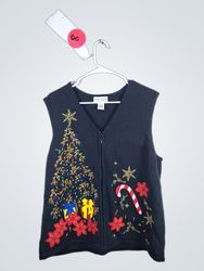 DRAPER & DAMON'S Women's Black Christmas Tree Ugly..