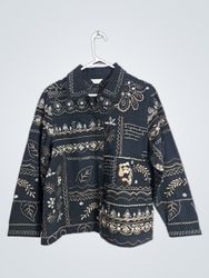 Laura Ashley Embroidered Button-Up Jacket