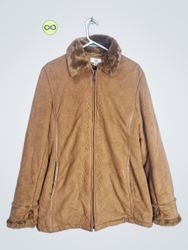 Cato Faux Fur Trimmed Suede Jacket