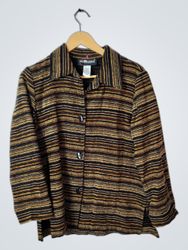 Sag Harbor Petite Striped Button-Up Shirt