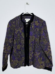Coldwater Creek Women's Purple Floral Jacket