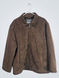 COVINGTON Men's Brown Suede-like Jacket