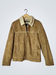 Aeropostale Faux Suede Sherpa Lined Jacket