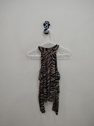 BG Los Angeles Zebra Print Halter Top