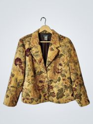 SOFT WORKS Floral Pattern Blazer