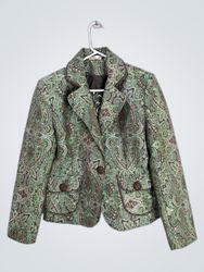 Hanna & Gracie Paisley Print Blazer