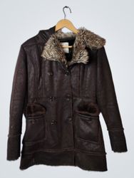 Wet Seal Faux Fur Trimmed Coat