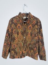Flashback Women's Tapestry Floral Print Button Jac..