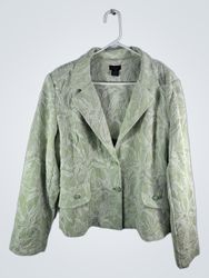 Courtenay Women's Green Floral Blazer