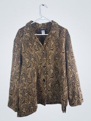 Sag Harbor Women's Paisley Print Button Front Jack..