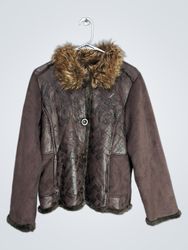 Regent Park Women's Brown Faux Fur Lined Jacket