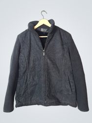 Braetan Black Zip-Up Jacket with Ribbed Sleeves