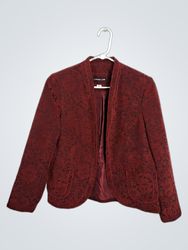 Coldwater Creek Women's Red Patterned Blazer
