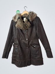 Wet Seal Faux Fur Trimmed Coat