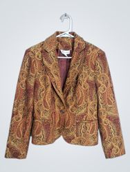 Dressbarn Paisley Pattern Blazer
