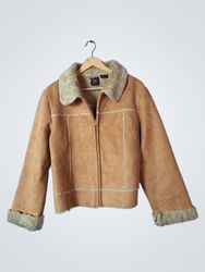 Route 66 Suede & Shearling Lined Jacket