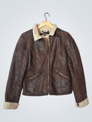 Xntrik Collection Brown Faux Leather Sherpa Lined ..