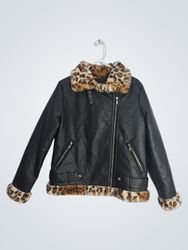 Sam Edelman Women's Black Faux Leather Leopard Pri..