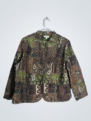 Dressbarn Women's Patchwork Floral Print Jacket