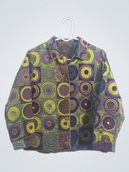 Jacket with Geometric Pattern