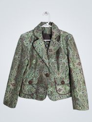 Hanna Grace Paisley Pattern Blazer