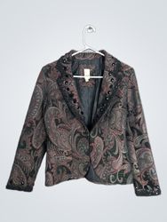 Lavender & Lime Women's Paisley Brocade Blazer