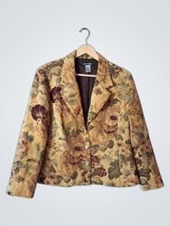 SOFT WORKS Floral Tapestry Blazer