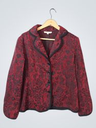 Dressbarn Red Floral Blazer